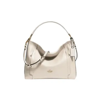 COACH Scout Pebbled Leather Hobo Bag Shoulder Bag Handbag Large Size Women's White