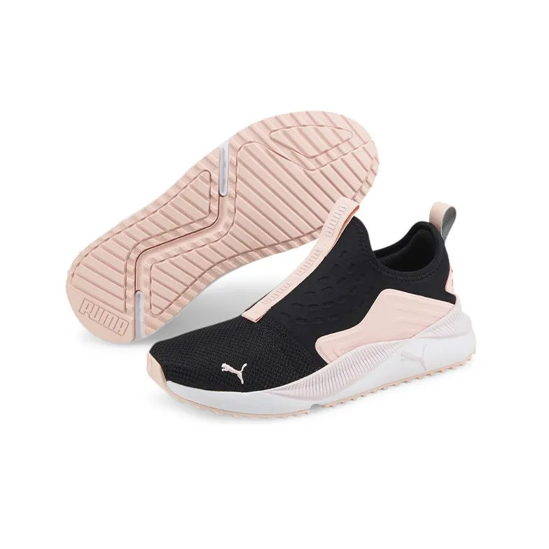 PUMA Pacer Future Slip on Low Tops Black Pink-4