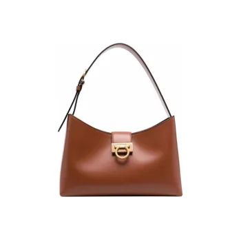 FERRAGAMO Leather Handbag Regular Women's Brown