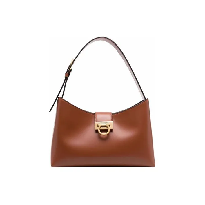 FERRAGAMO Leather Handbag Regular Women's Brown-0