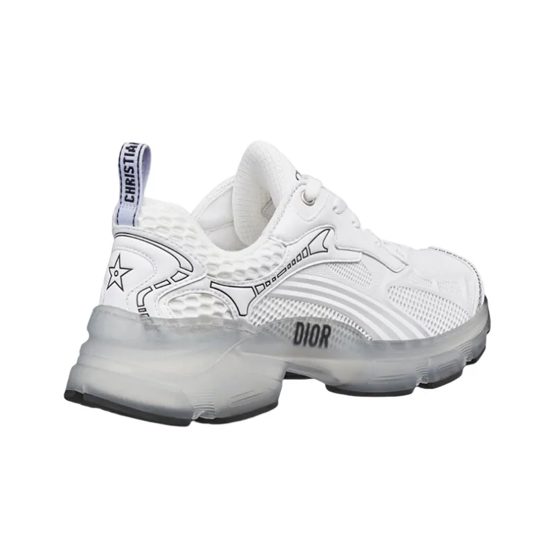 DIOR Vibe Monogram Anti Slip And Wear Resistant Lightweight Low Top Casual Shoes Women's White-3