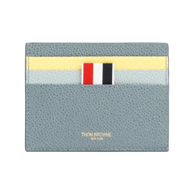 THOM BROWNE· Calfskin Card Clip Card Holder Men's Blue-0