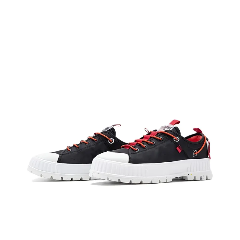 Palladium Pallashock Anti Slip Wear Resistant Low Top Casual Shoes Unisex Black-3