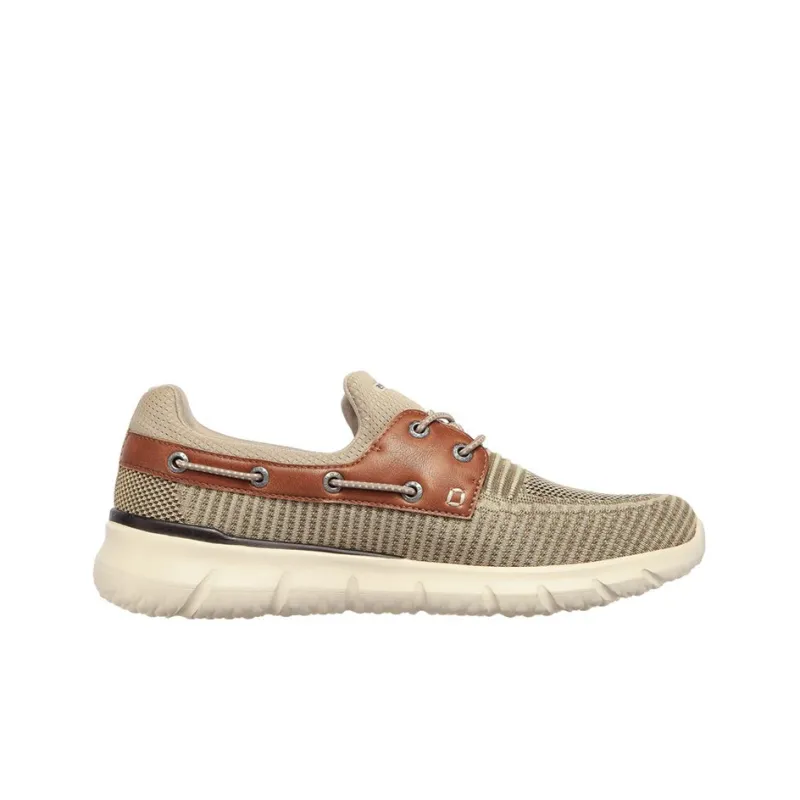 Skechers Del Retto Clean Slate Low Top Running Shoes Men's Taupe-1