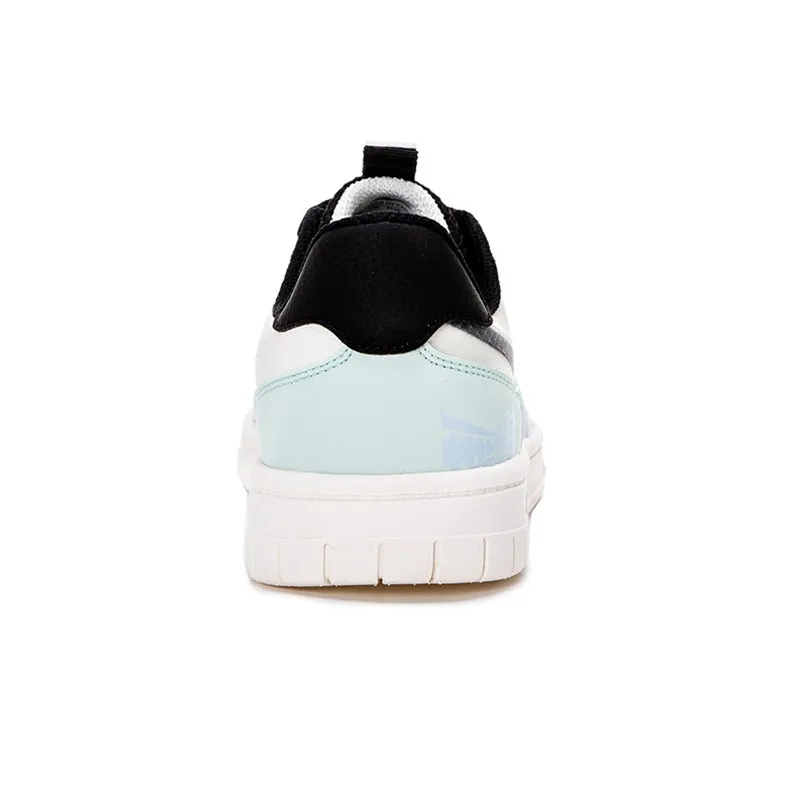 Erke No Double Low Top Skateboard Shoes Women's White Green-4