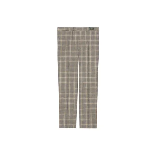 GUCCI Logo Patch Prince Of Wales Tailored Trousers