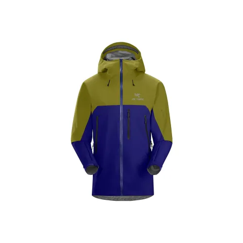 Arcteryx Beta Series Windbreaker Jackets Men Yellow Blue Soulsonic/Elytron