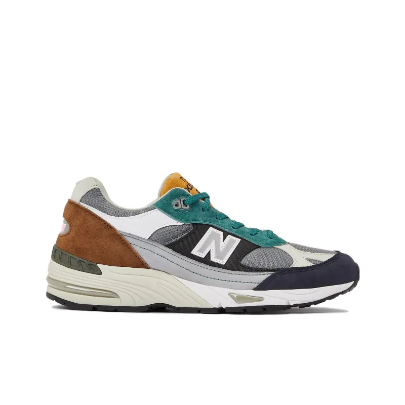 New Balance 991 MiUK Selected Edition Grey Green Brown-1