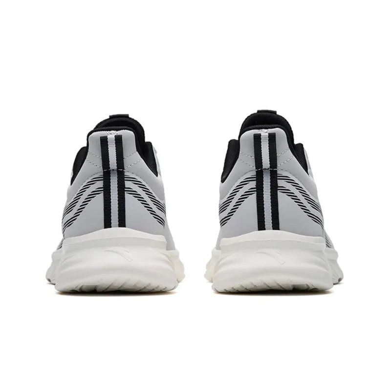 Anta Cushioned Anti-Slip Wear-Resistant Breathable Lightweight Low-Top Running Shoes Men's Black Gray-3