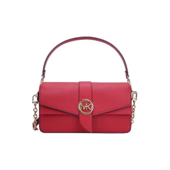 MICHAEL KORS Greenwich Leather Envelope Bag Chain Crossbody Bag Shoulder Bag Regular Women's Red