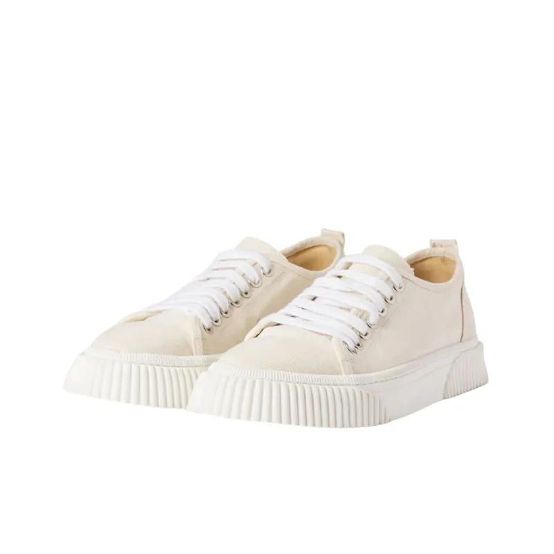 AMIPARIS Low Top Fashion Canvas Shoes Men's Ecru-1