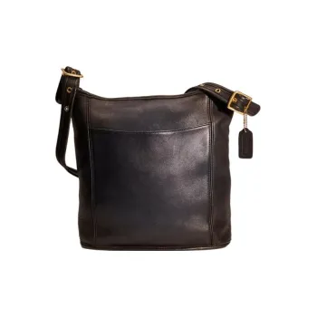 COACH Glove Leather Bucket Bag, Shoulder Bag, Crossbody Bag Tubas Women's Black