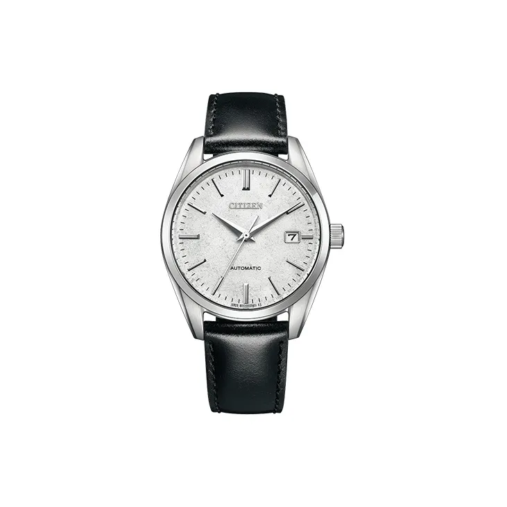 CITIZEN Automatic Mechanical Movement Cow Leather Strap Watch Men's Watches White Dial NB1060 04A-0