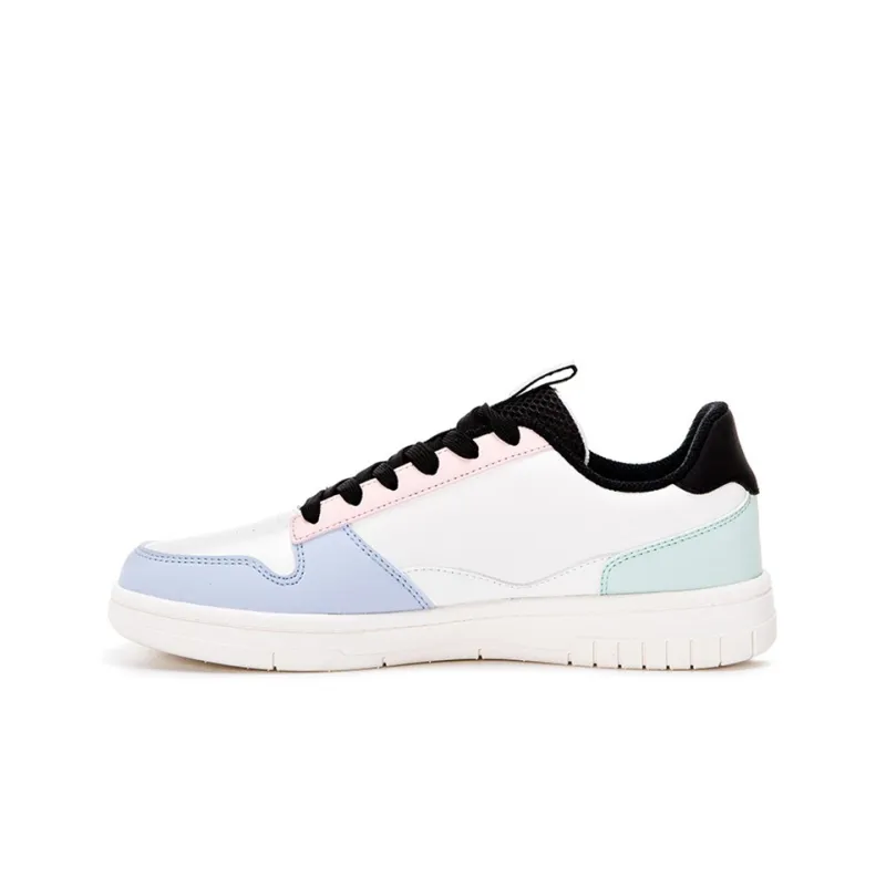 Erke No Double Low Top Skateboard Shoes Women's White Green-0
