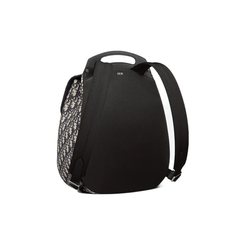 DIOR Fabric Laptop Backpack Men's Beige Black-2
