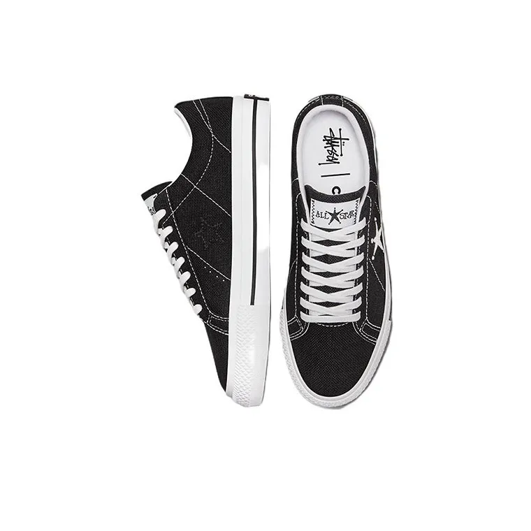 Converse Stussy X One Star Low 'Black'-3