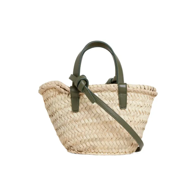 CELINE Triomphe Palm Leaf Cow Leather Tote Bag Shopping Bag Shoulder Bag Handbag Women's Olive Green-2