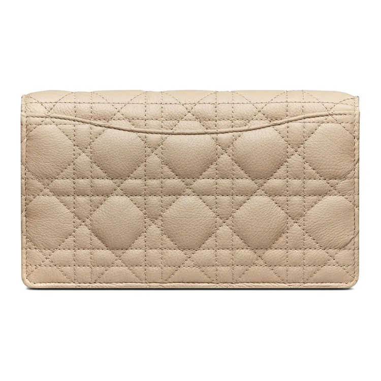 DIOR Caro Cow Leather Handbag, Shoulder Bag, Crossbody Bag, Clutch Women's Natural-4