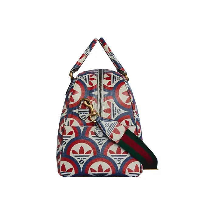 GUCCI Adidas Leather Handbag Tubas Men's Red/Blue-2