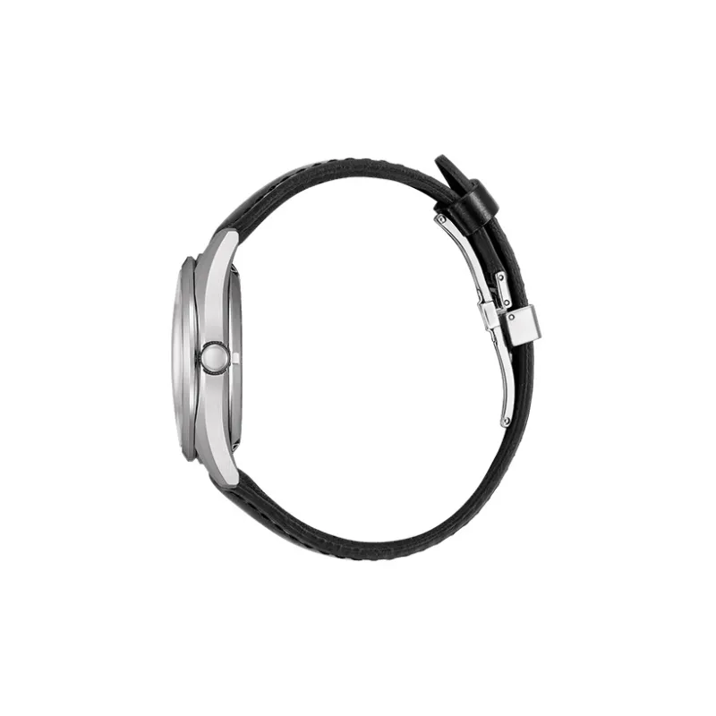 CITIZEN Automatic Mechanical Movement Cow Leather Strap Watch Men's Watches White Dial NB1060 04A-3
