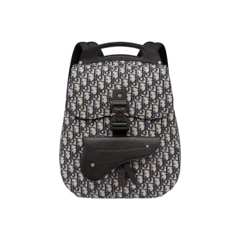 DIOR Fabric Laptop Backpack Men's Beige Black