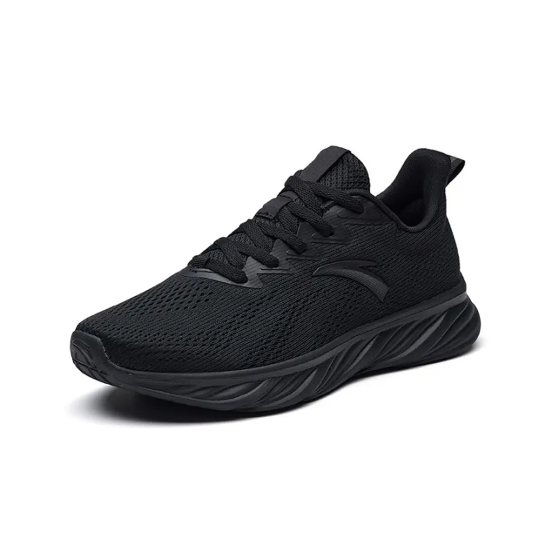 Anta Cushioning, Abrasion Resistant, Breathable, Lightweight Low Top Running Shoes Men's Black Carbon Gray-1