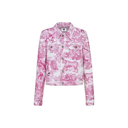 DIOR Quarterly New Products Denim Jackets Women's Pink