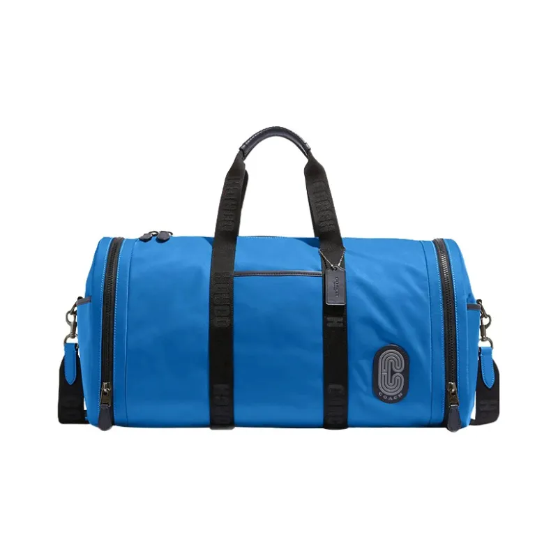 COACH Patchwork Cow Leather Shoulder Bag Crossbody Bag Handbags Large Size Men's Blue-0