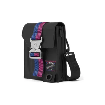 ROG Water-Resistant Material SLASH Small Square Bag Crossbody Bag Shoulder Bag Laptop Bag Regular Unisex Black