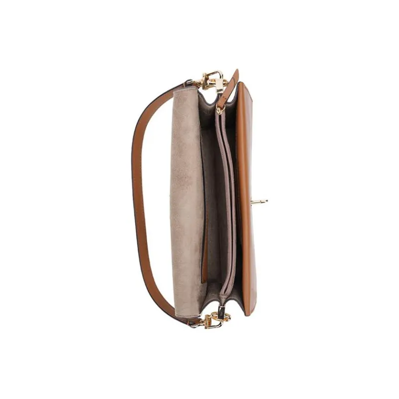 MICHAEL KORS Greenwich Portable Crossbody Bag, Shoulder Bag Women's Vanilla White Brown Multicolor-3