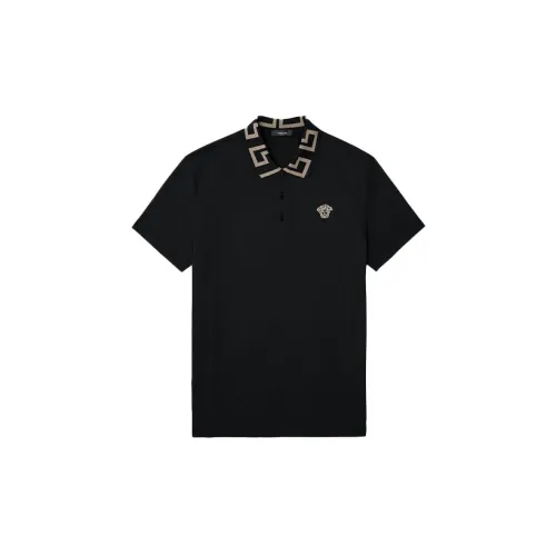 VERSACE Polo Shirts Men Black