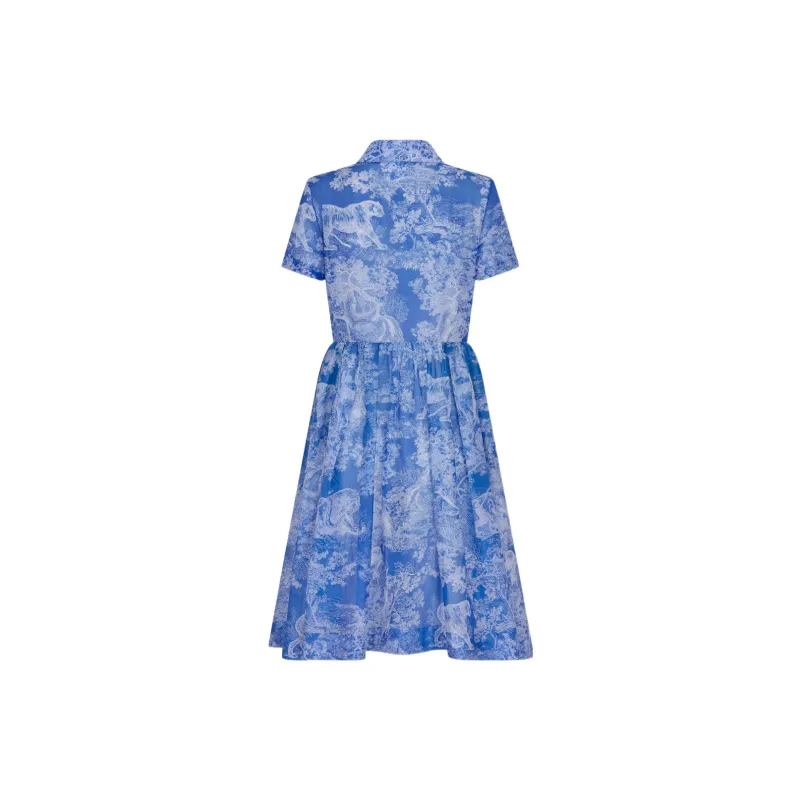 DIOR FW22 Short-Sleeved Dresses Women's Blue-1