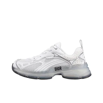 DIOR Vibe Monogram Anti Slip And Wear Resistant Lightweight Low Top Casual Shoes Women's White