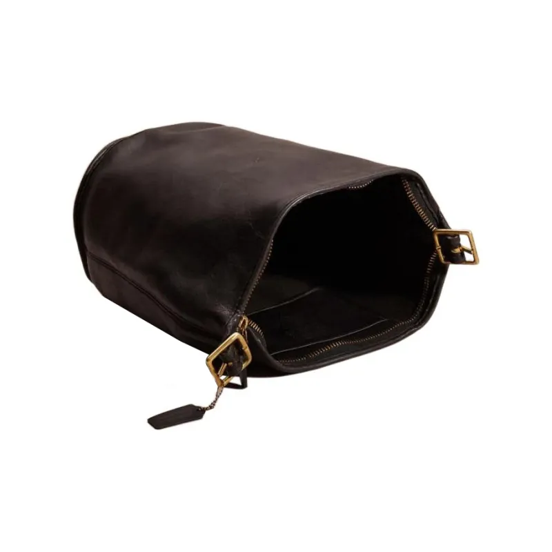 COACH Glove Leather Bucket Bag, Shoulder Bag, Crossbody Bag Tubas Women's Black-2