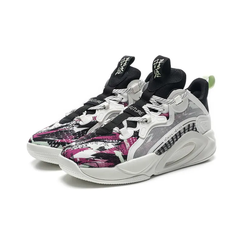 XTEP AG LVL UP 1 Cushioning Anti Slip Wear Resistant Breathability Mid Top Casual Shoes Men's-2