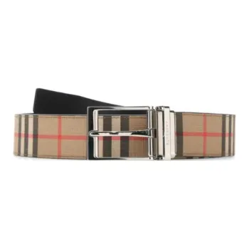 Burberry Check Pattern Reversible Buckle Belt