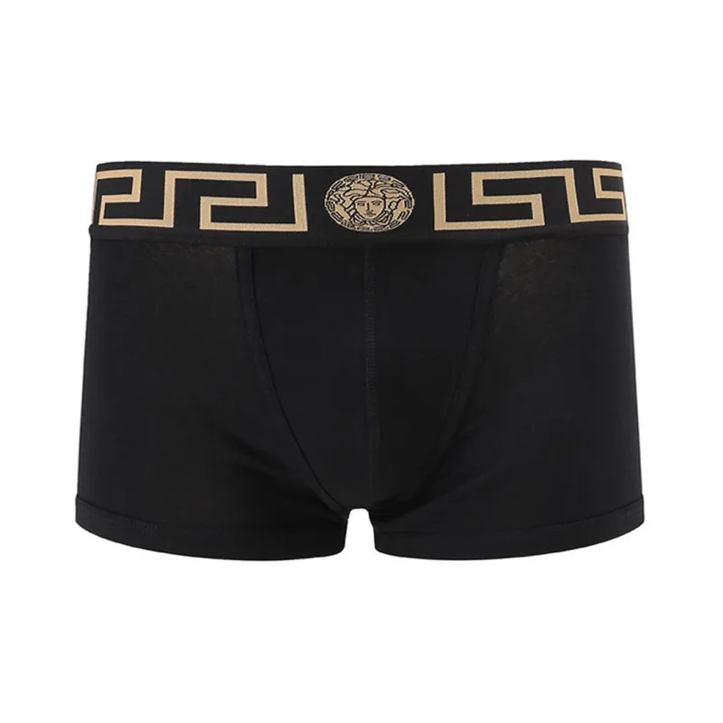 VERSACE Greca Border Trunks Pack Of 2 Gray/Black-1