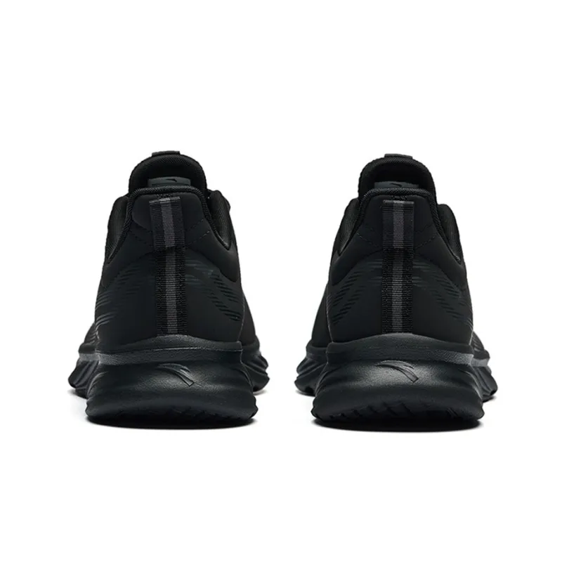 Anta Cushioning, Breathable, Lightweight Low Top Running Shoes Men's Black Gray-3