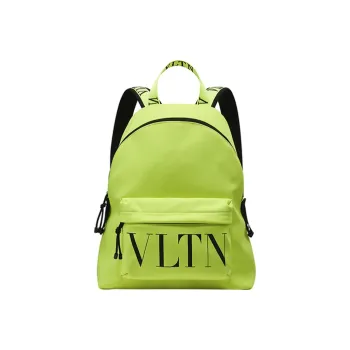 Valentino Nylon Fabric Backpack Men's Neon Green