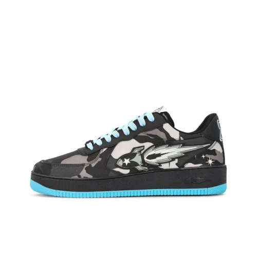 ENTERPRISE JAPAN Skateboard Shoes Men Low-Top Black Blue