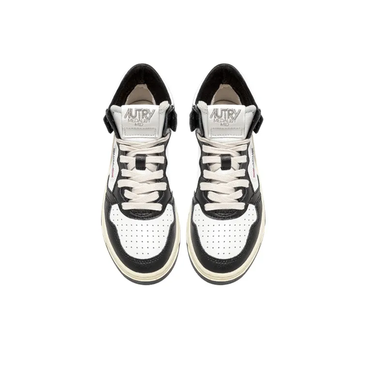 AUTRY Medalist Mid 'White Black'-2