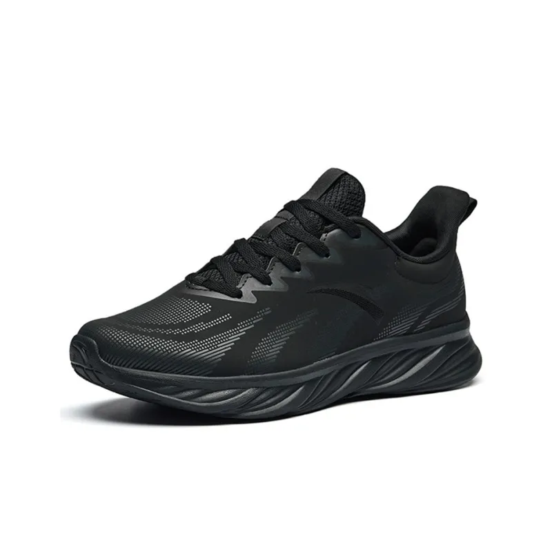Anta Cushioning, Breathable, Lightweight Low Top Running Shoes Men's Black Gray-1
