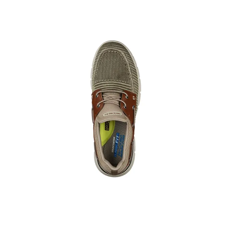 Skechers Del Retto Clean Slate Low Top Running Shoes Men's Taupe-2
