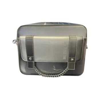 LiNing Synthetic Leather Handbag Regular Unisex Silver Gray