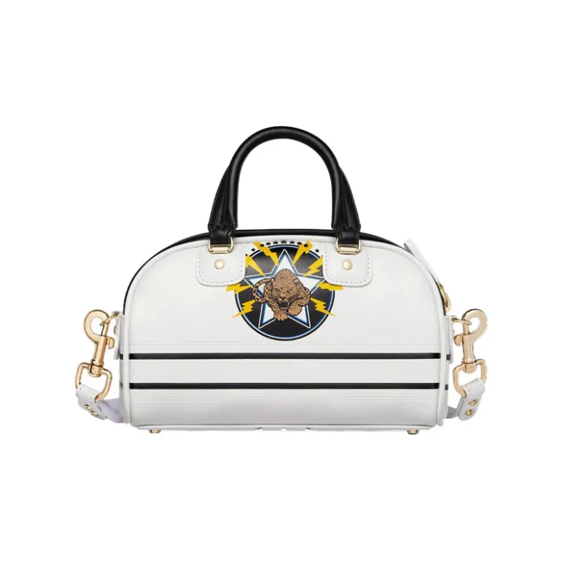 DIOR Cow Leather Bowling Bag, Handbag, Crossbody Bag Extra Mini Women's White-2