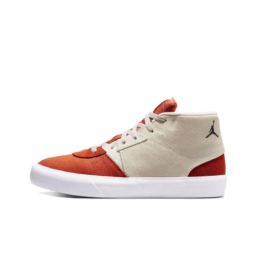 Jordan Series Skateboard Shoes Men Mid-Top Beige/Orange