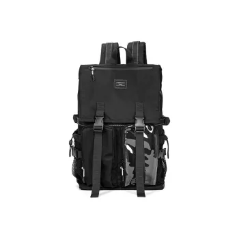 Land Gulls Nylon Backpack Unisex Black