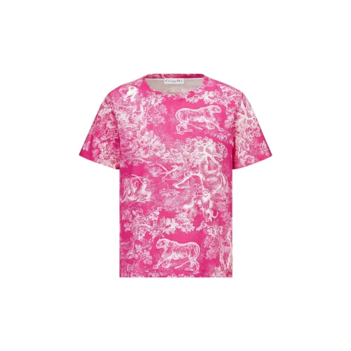 DIOR Quarterly New Products T-Shirts Women's Bright Pink