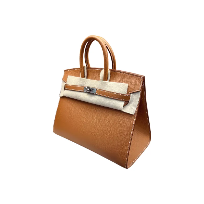 HERMES Birkin Epsom Leather Birkin Bag Handbags Women's Gold Brown-3