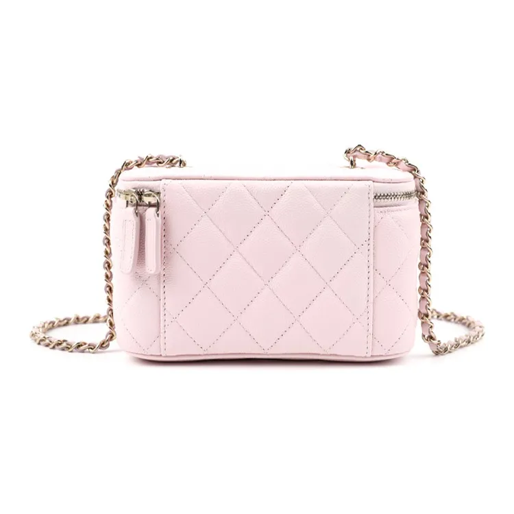 CHANEL Grain Embossed Cow Leather Box Bag, Shoulder Bag, Crossbody Bag Women's Cherry Blossom Pink-2